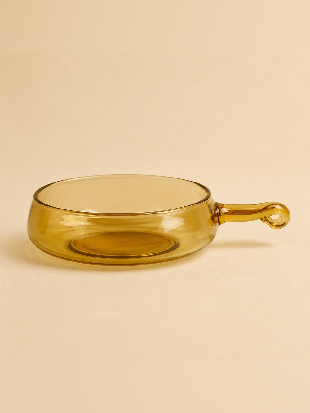 MCM Empoli Art glass Amber Handled Serving Bowl